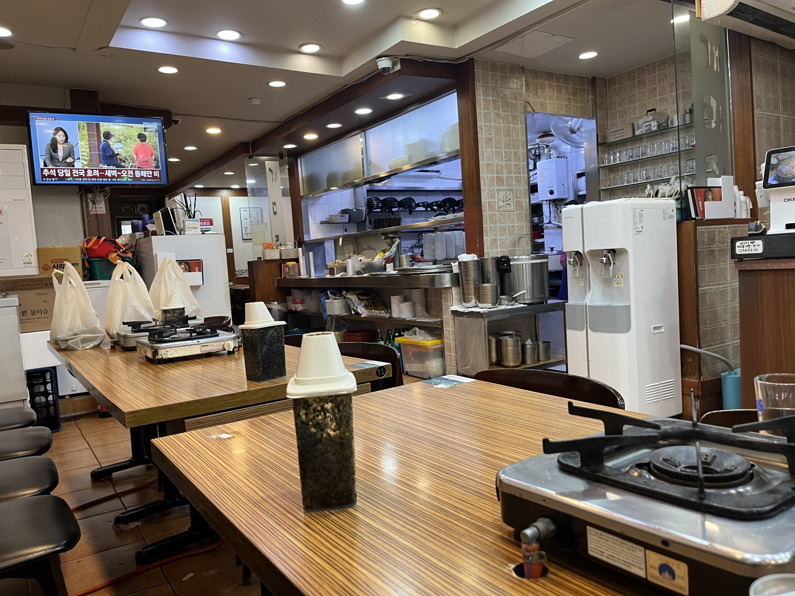 ケミジプ西面店の店内に用意されている韓国海苔